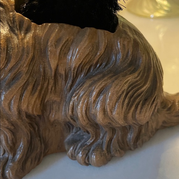 Vintage Syroco Scottie Dog Clothes Brush Holder Double Brush by KING New York - Picture 4 of 13